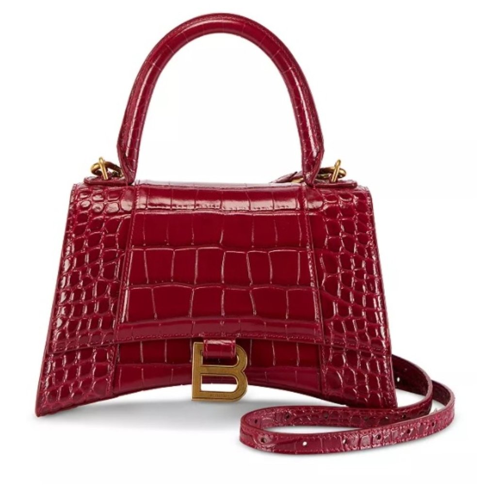 New Balenciaga Hourglass Small Red Handbag